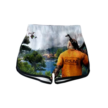 

2018 Survival Game SCUM 3D Print Women Summer Sexy Shorts Women Fashion Print Casual High Quality Top Shorts Feminino Breathable