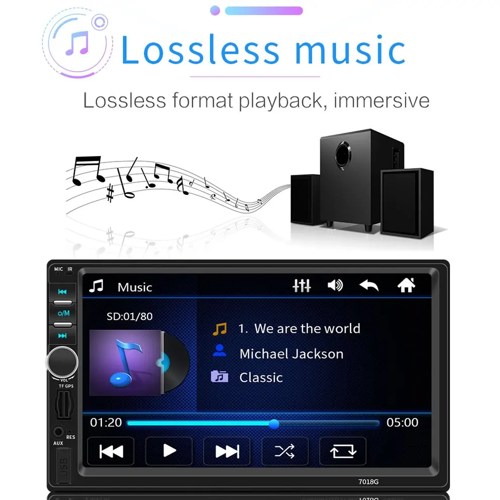 

7018G Universal Auto MP5 Navigation 7-inch Touch Navigation Integrated Machine multimedia player