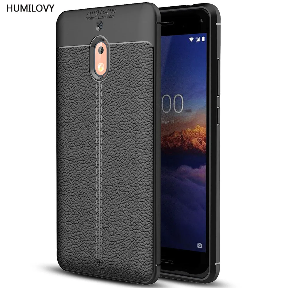 

For Nokia 2.1 Case For Nokia 2 2018 Cover Litchi Texture PU Leather Soft TPU Back Cover For Nokia 2.1 TA-1080 TA-1084 A-1086