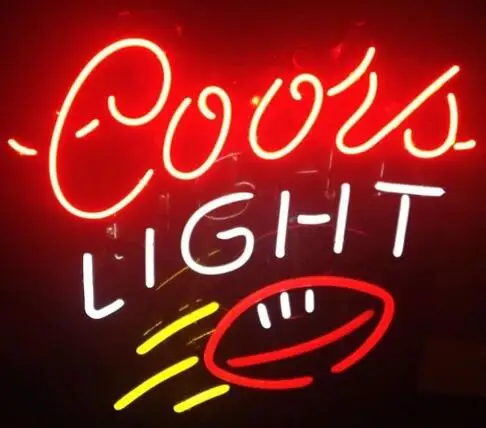 Coors Light Rugby Glass Neon Light Sign