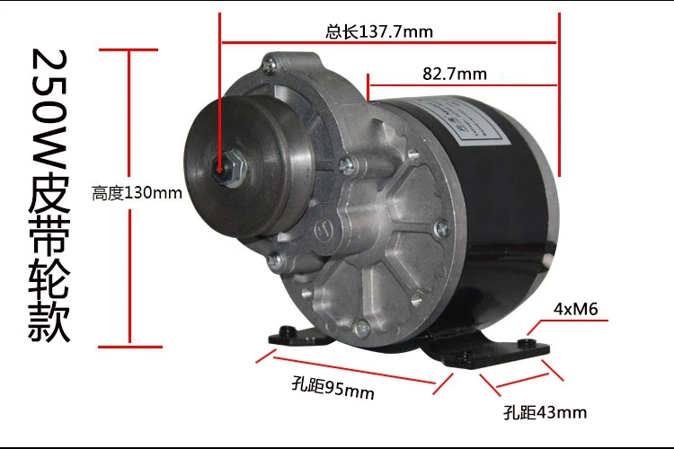 12V 24V 250W Матовый постоянного тока с постоянным магнитом Шестерни мотор MY1016Z Электрический велосипед трехколесный велосипед, фара для электровелосипеда в поясом мотор большой крутящий момент