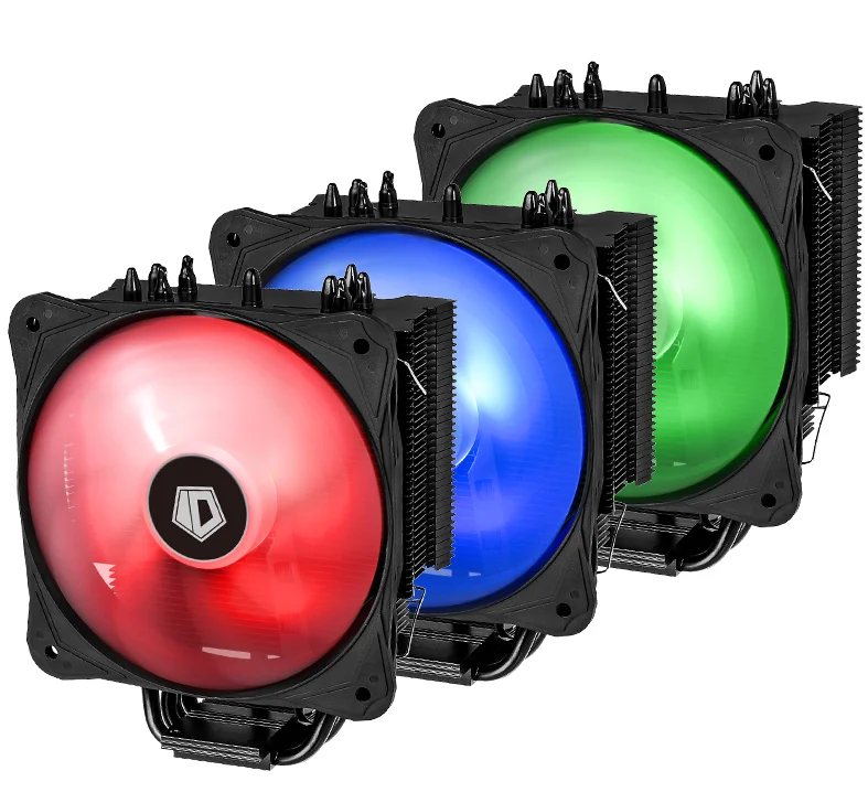 

ID-COOLING SE-214-RGB CPU cooler Tower Side Blowing CPU Radiator Full Black Four Heat Pipe 13CM Fan Full Platform Radiator
