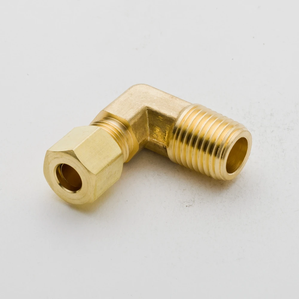 

2pcs 1/8"3/16"1/4"5/16"3/8" with 1/8" 1/4" 3/8" Male NPT Thread Brass Hose Pipe Fitting 90 Degree Male Elbow(Model:69)