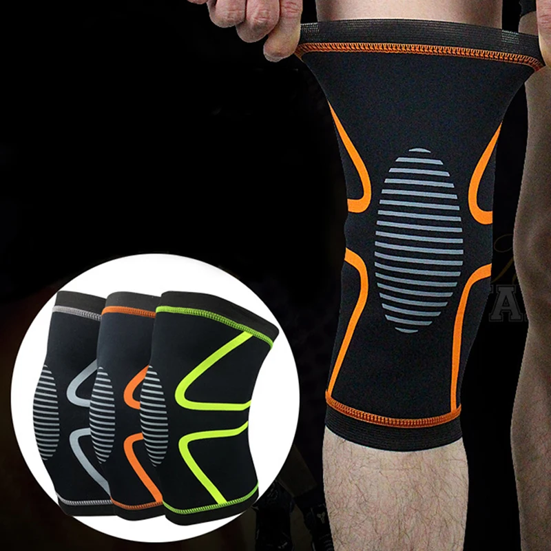 1PCS Elastic Knee Support Breathable warmth Basketball Football sports safety Kneepad volleyball