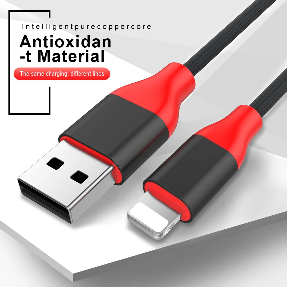 NOHON Nylon Fast Charging Cable Lighting For iPhone X 8 7 6 5S Plus 5C Charge Cord For iPad Air Mini 2 3 Quick Charger Line 1 (6)