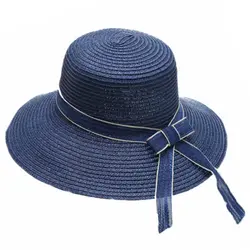 Новинка-Band новые женские вязаные полые купольные летние шляпы для женщин сетчатая соломенная складная шляпа от солнца модная пляжная
