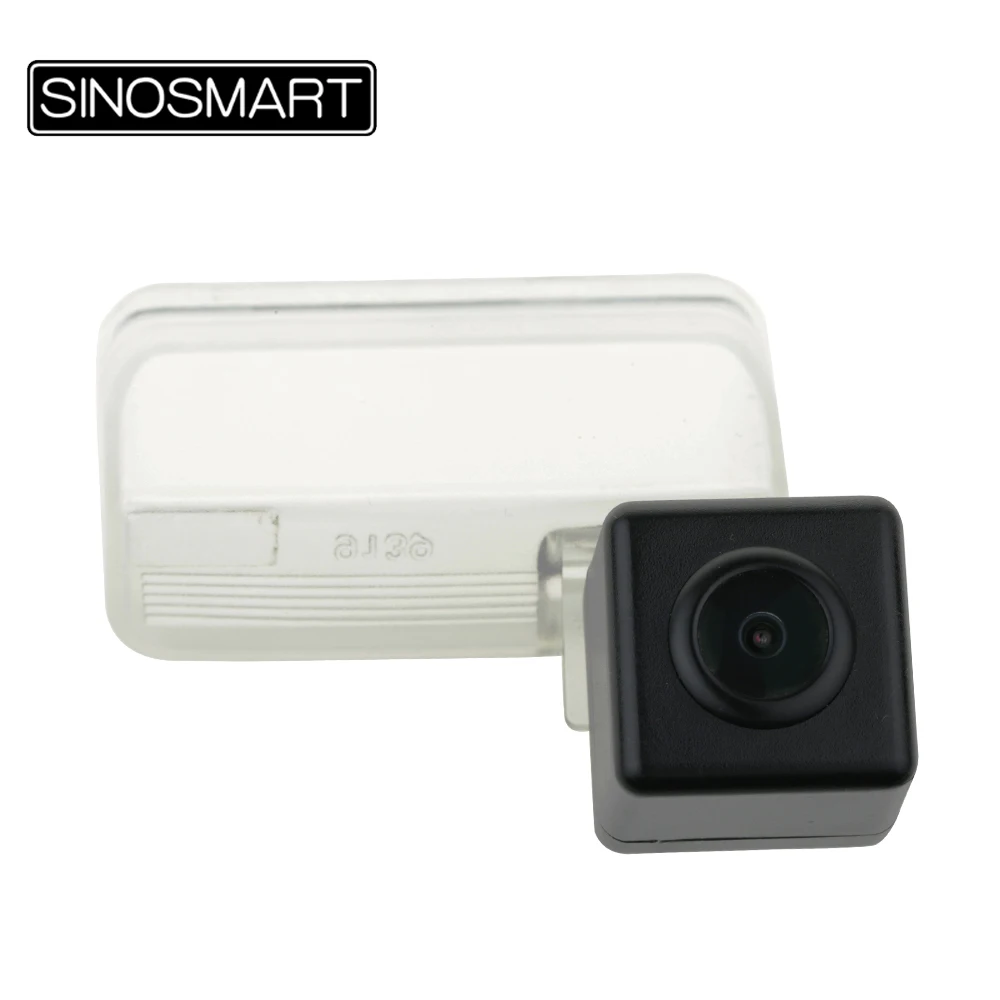 

SINOSMART In Stock Parking Camera for Citroen C4 2009 Xsara 2007 in Number Plate Light Hole with Transparent Lampshade