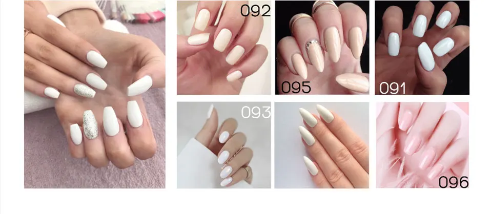 Beautilux 1pc Light White Ivory Beige Color Soak Off UV LED Gel Nail Polish Nails Gel Polish Lacquer Varnish Enamel 10ml (4)