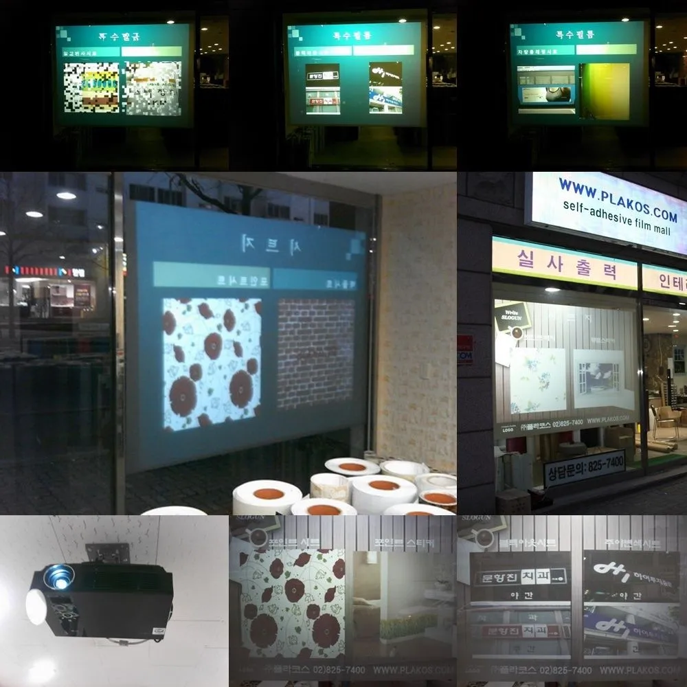 Filme de Projeção Adesivo de Tela de Projeção Traseira para o Projetor Cinza Escuro Holográfico a4 - 210*297mm 8 Cheap Folha decorativa e tatuagens