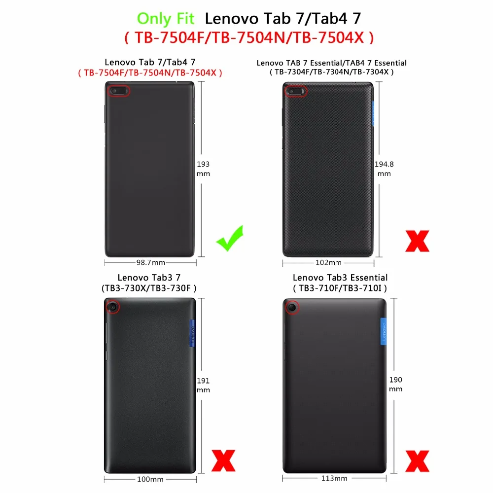 Магнит чехол для lenovo Tab 7 0 дюймов TB 7504F 7504N 7504X Крышка планшета стенд кожаный Tab4
