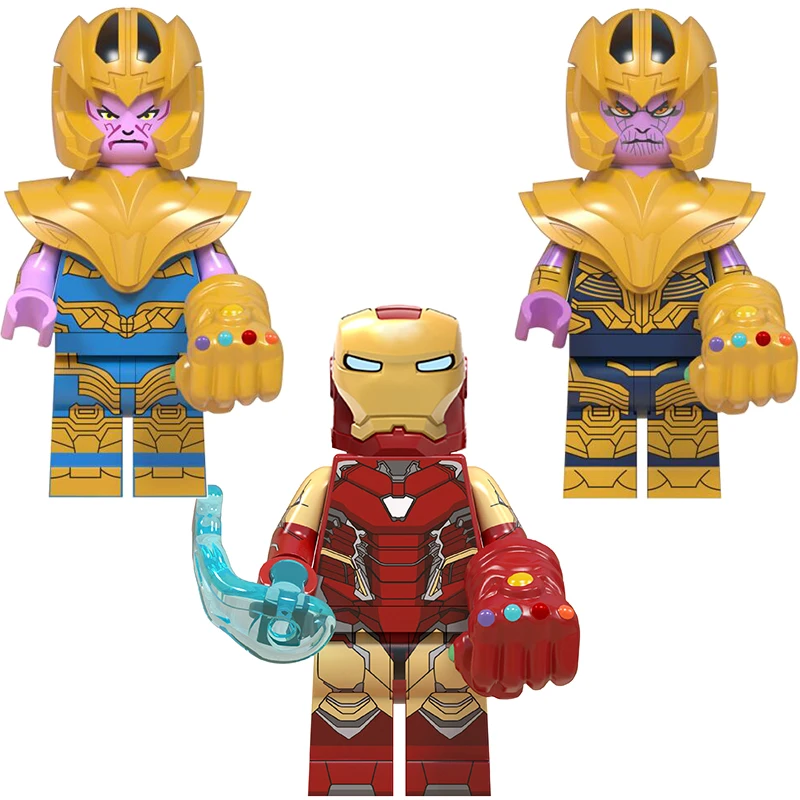 

50PCS/LOT Avengers 4 Endgame Legoed Marvel Thanos Infinity Gauntlet Power Stones Iron man Building Blocks Children Toys MG0159