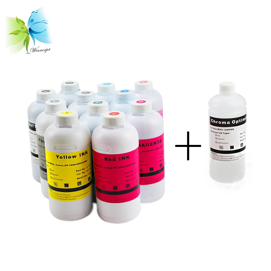 

Winnerjet 1000ML per bottle WINNERJET 12 colors pigment ink for Canon PRO 2000/4000/6000 printer high quality ink