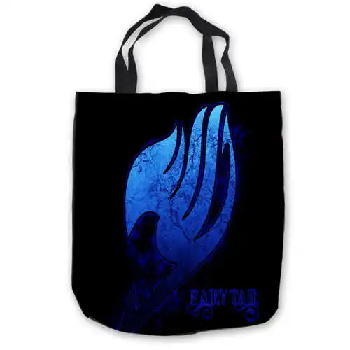 На заказ холст fairy_tail_logo_lucy_y_natsu _ (1) ToteBags ручная сумки сумка для покупок повседневная пляжные сумки Складная 180911-04-21