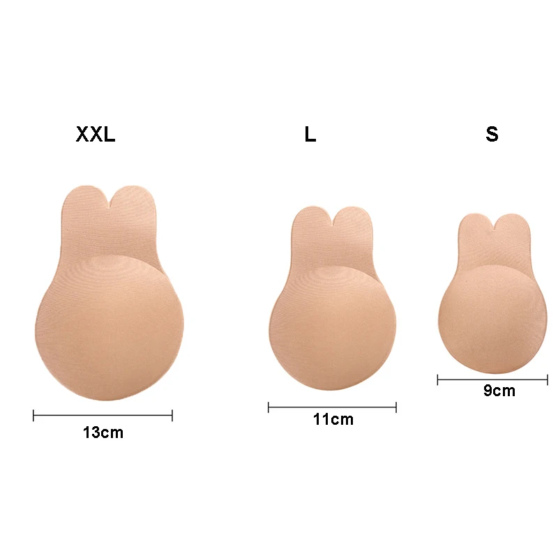 Rabbit Lift Up Bra Plus Size Sexy Leopard Breast Covers Push Up Strapless Bra Silicone Adhesive Chest Stickers Breast Tape