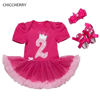 

Fashion 2 Years Birthday Dress Headbands Crib Shoes Baby Girl Clothes Toddler Birthday Outfits Baby Gift Sets Infant Clothing