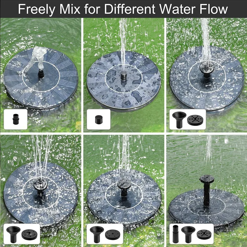 1.4W Round Shaped Solar Fountain Water Floating Fountain Pump Outdoor Bird Bath Fountain Pool Pump For Pond Garden Decoration 1.4W Round Shaped Solar Fountain Water Floating Fountain Pump Outdoor Bird Bath Fountain Pool Pump For Pond Garden Decoration