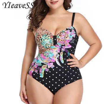 

Swimwear Women 2019 One Piece Swimsuit Push Up Vintage Retro Bathing Suits Swimming Suit for Beach Wear Plus Size Swimwear