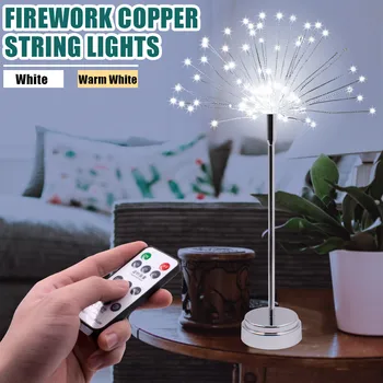 

Hot Fireworks 40LED Fairy String Light Foldable Battery Powered Remote Control Garland for Outdoor Christmas Decoration B1