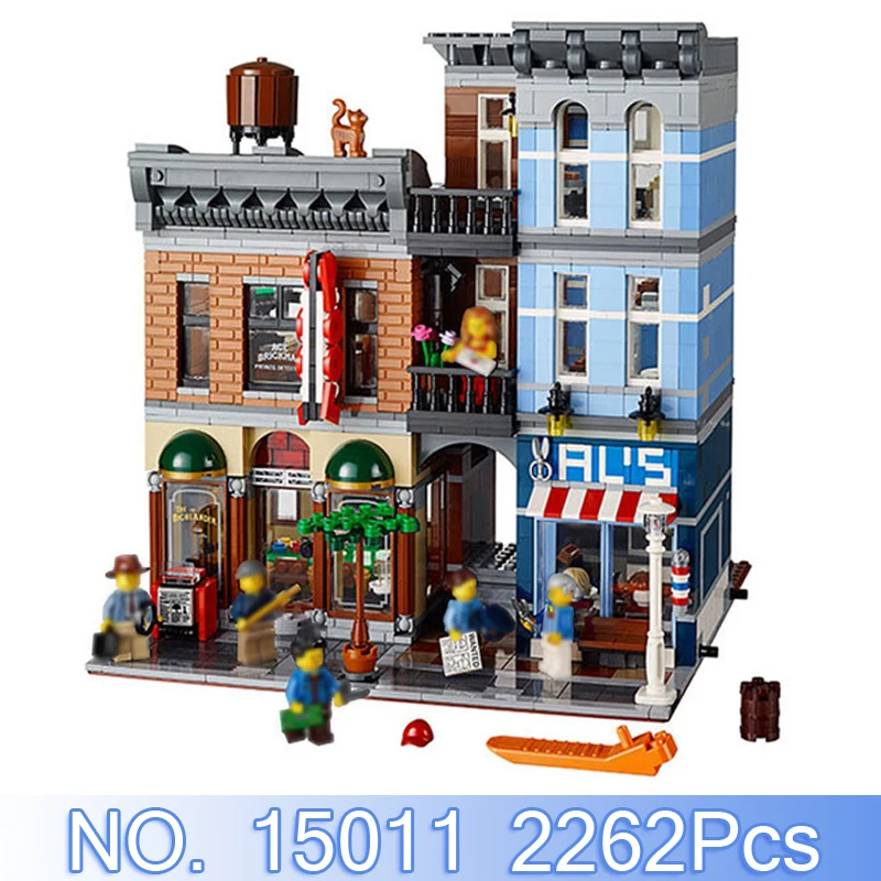 

Lepin 15011 City Creator Figures 2262Pcs Detective's Office Model Building Kit Blocks Bricks Set Toys Compatible With 10246 Gift