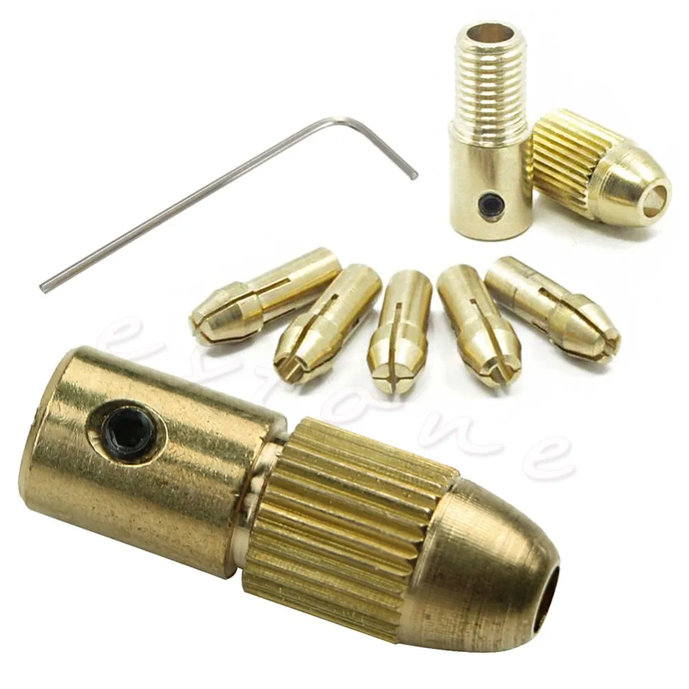 7pcs/Set Drill Collet 0.5 3mm Small Electric Drill Bit Collet Micro
