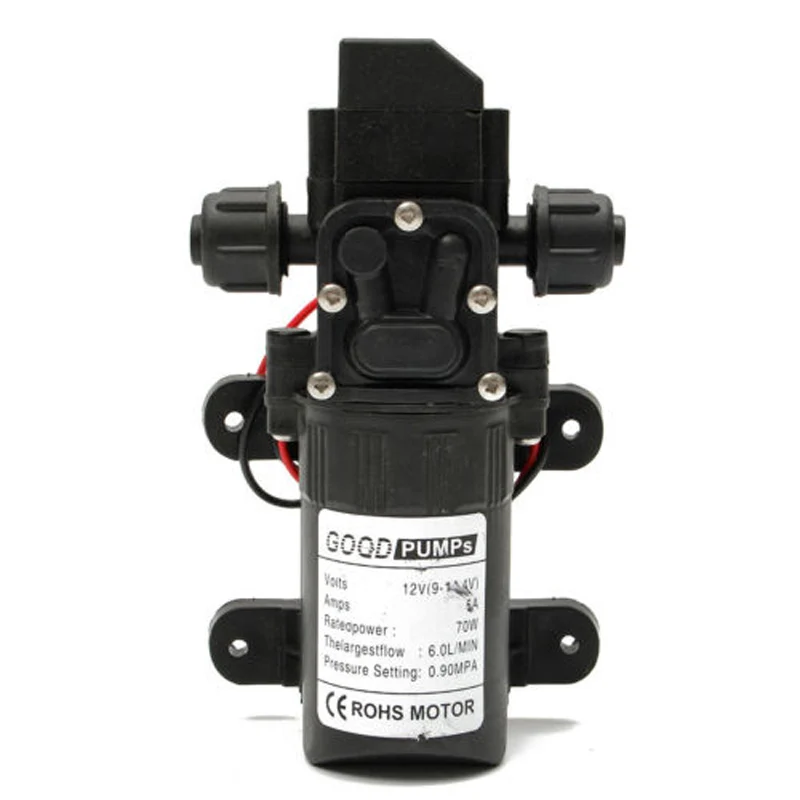 

DC12V 6L/Min Water High Pressure Diaphragm Self Priming Pump 70W home garden Water Pump