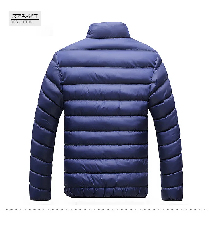 Теплая зимняя Толстая мужская куртка ветровки стоячий воротник парка мужская повседневная куртка пальто на молнии стеганое пальто Верхняя одежда 1432