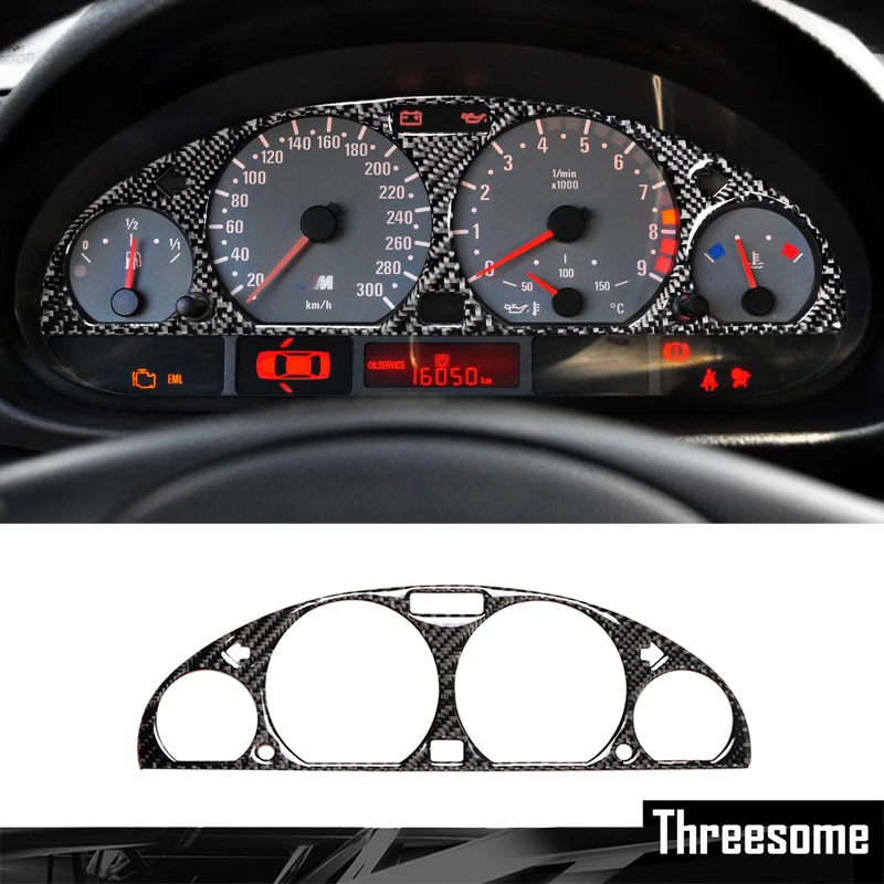 

SRXTZM Interior Carbon Fiber Car Dashboard Instrument Panel Screen Protective Trim Sticker Car Styling For BMW E46 M3 1998-2005
