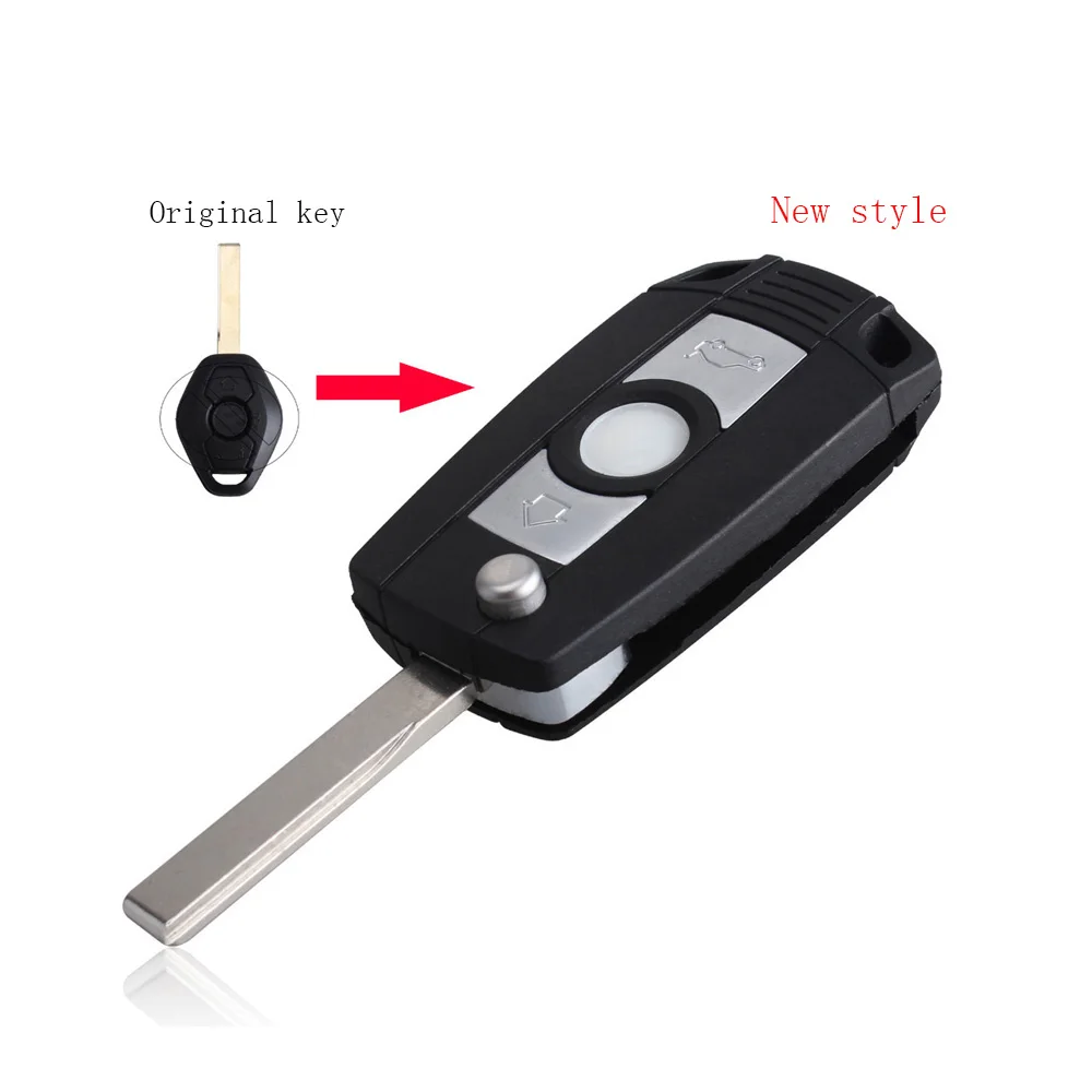 

3 Button Modified Flip Remote Key Case Fob For BMW 3 5 7 SERIES Z3 Z4 E38 E39 E46 Folding Car Cover HU92 Blade