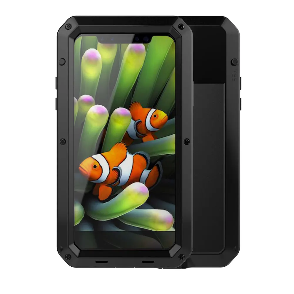 Tikitaka сверхпрочная защита Doom Броня металлический алюминиевый чехол для телефона для iPhone XS Max XR 6 6S 7 8 Plus X 5S SE противоударный чехол - Цвет: Black