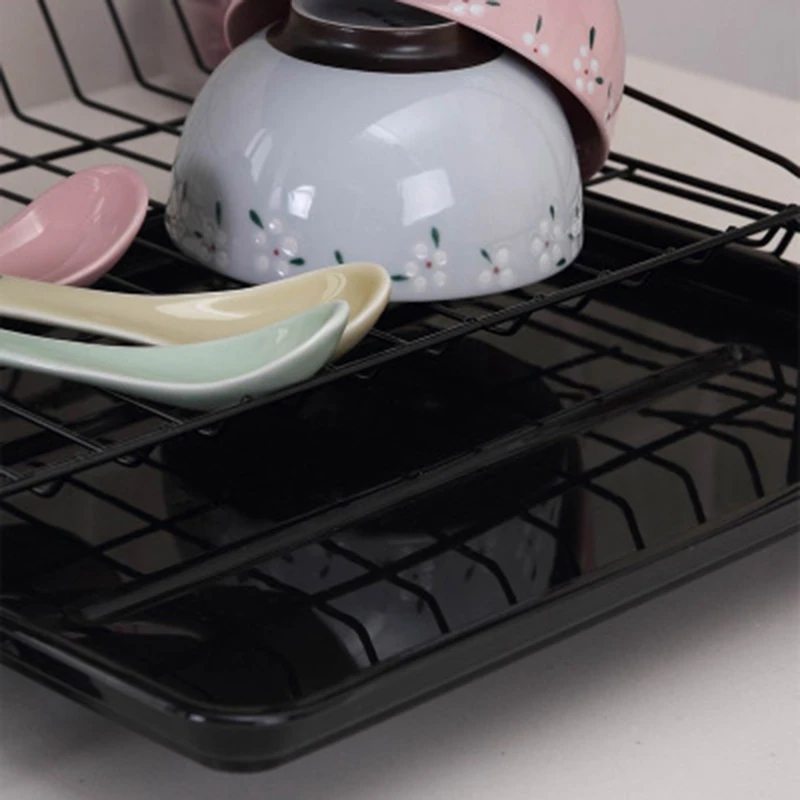 Сушилка для посуды набор 2-х уровневые Кухня органайзер Инструменты плита Подставка для ложки рамка Сталь сушилка для пиал кухонная посуда стойка полки