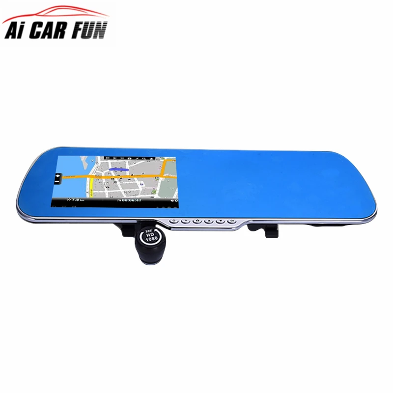 

5" 1080P Android 4.4 Car DVR Driving Recorder With Front Rear Dual Lens GPS Navigation+Backing Rearview+WIFI +FM Transmitter
