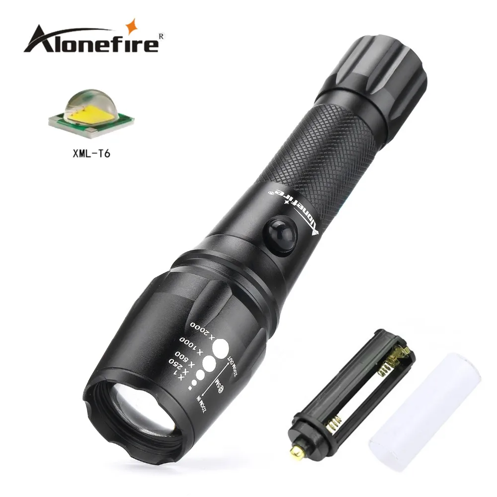 Alonefire G900 CREE xm-l T6 LED Алюминий Водонепроницаемый Масштабируемые фонарик для 18650 Перезаряжаемые или AAA Батарея