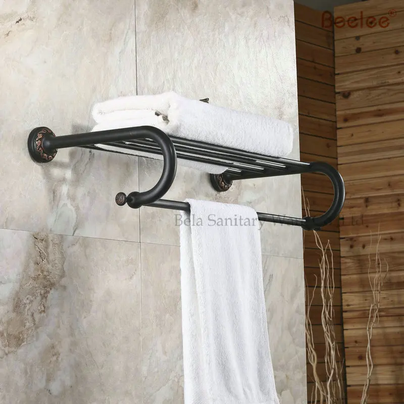 Вешалка для полотенец Beelee BL8403B из латуни 60 см|towel rack|bathroom towel rackbathroom wall racks |