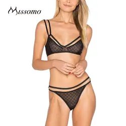 Missomo 2018 новые модные женские туфли черные пикантные Push Up кружево беспроводной Bralettes сетки для автомобиля нижнее белье Мягкие трусики женщи