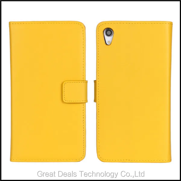 Чехол из натуральной кожи для Sony Xperia Z2 L50W D6503 с 11 видами+ Бесплатный протектор экрана - Цвет: Золотой