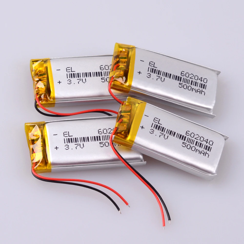 602040 500mAh 3,7 v Li Ion Po литий-полимерные батареи для диктофона гиромиашку Автомобильный видеорегистратор зеркало gps навигация