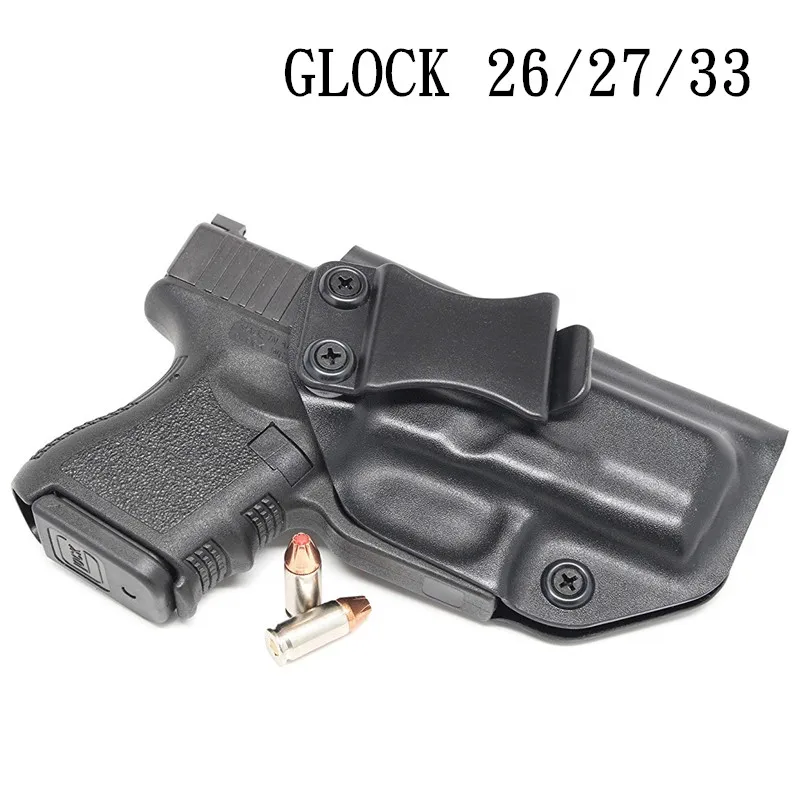 IWB Kydex кобура для Glock 17 19 22 23 25 26 27 28 Размеры 31, 32, 33, 43 43X внутри пояса скрытого ношения CCW aiwb добавления - Цвет: Right hand G26 27 28