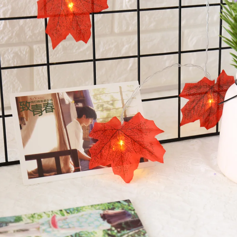 

LED Maple Leaf Fairy Garland Led String Light 1.5M 3M Plant Holiday String Light Wedding Room Christmas Decorative Lighting