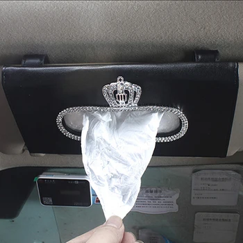 

Car Tissue Box Towel Sets Car Sun Visor Tissue Box Holder PU Leather Tissue Box Cover Case Vehicle Style Interior Accessories