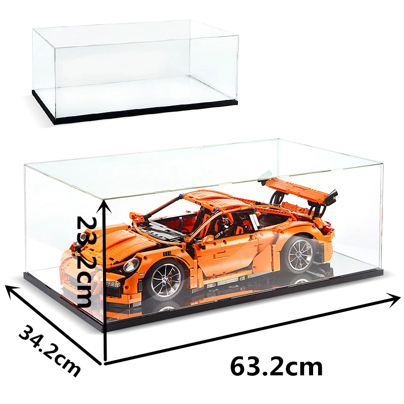 Technic Series  Race Car Building Assembled Blocks Bricks Enlighten Toy and the display case box for legoing technic