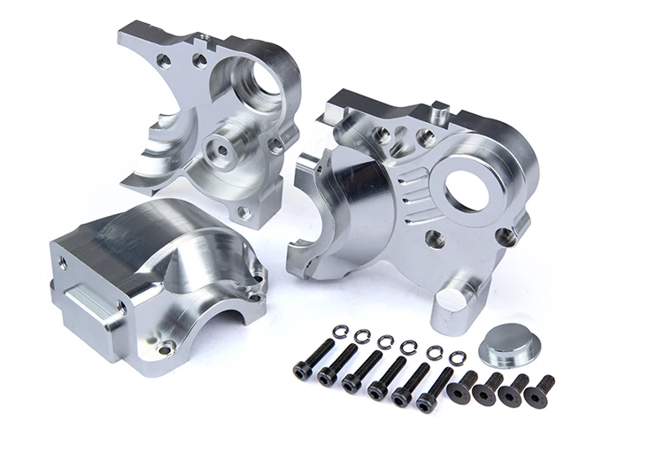 CNC metal Three sections of fission diff gear box For 1/5 HPI Baja 5B 5T cnc alloy metal three sections of fission complete diff gear box set fit hpi km rovan baja 5b 5t 5sc king motor truck