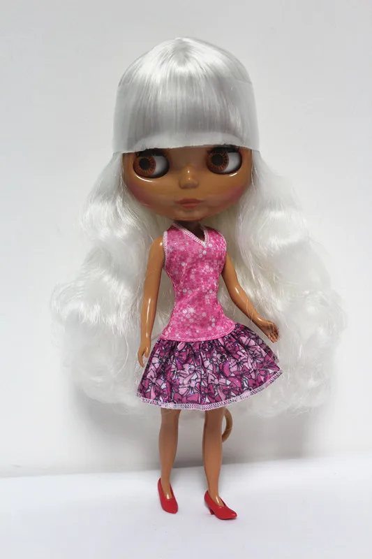 Blygirl Blyth кукла белая челка волосы Обнаженная 068BL3380 обычное тело 7 суставов черная
