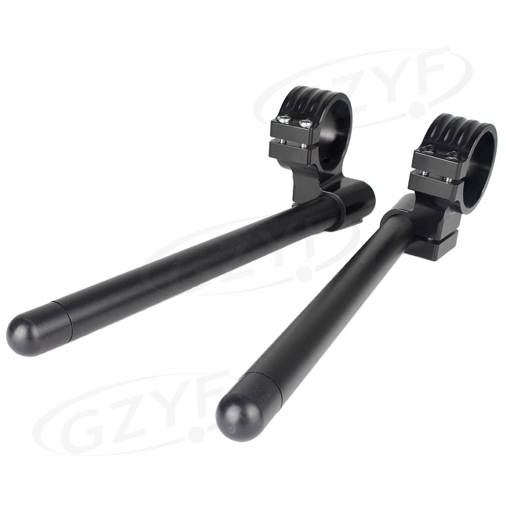 Universal 43mm CNC Motorcycle Riser Clip Ons Clip-on Handlebars 22MM 7/8" Grips Tube Handle Bars Fork Tube Aluminum Alloy