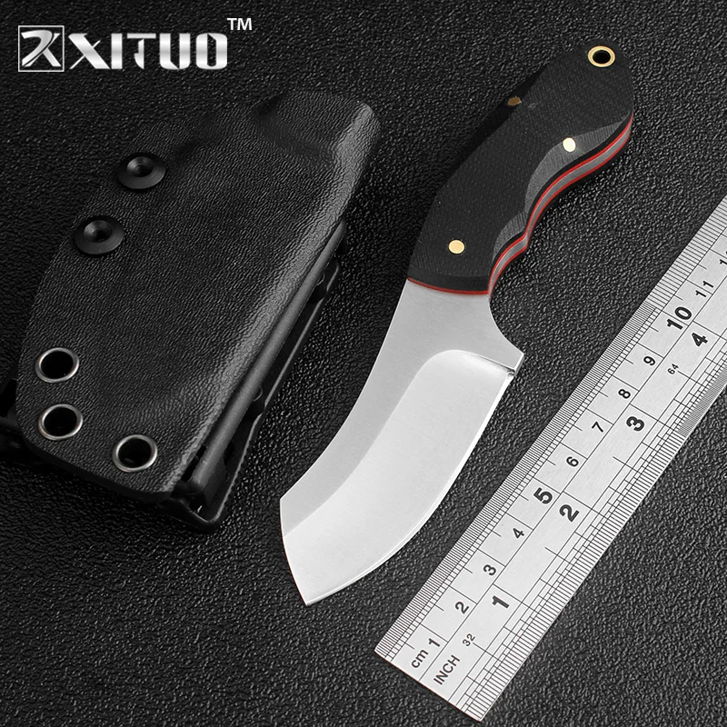 XITUO fixed knife edc Paring Knives 9CR18MOV steel handmade survival