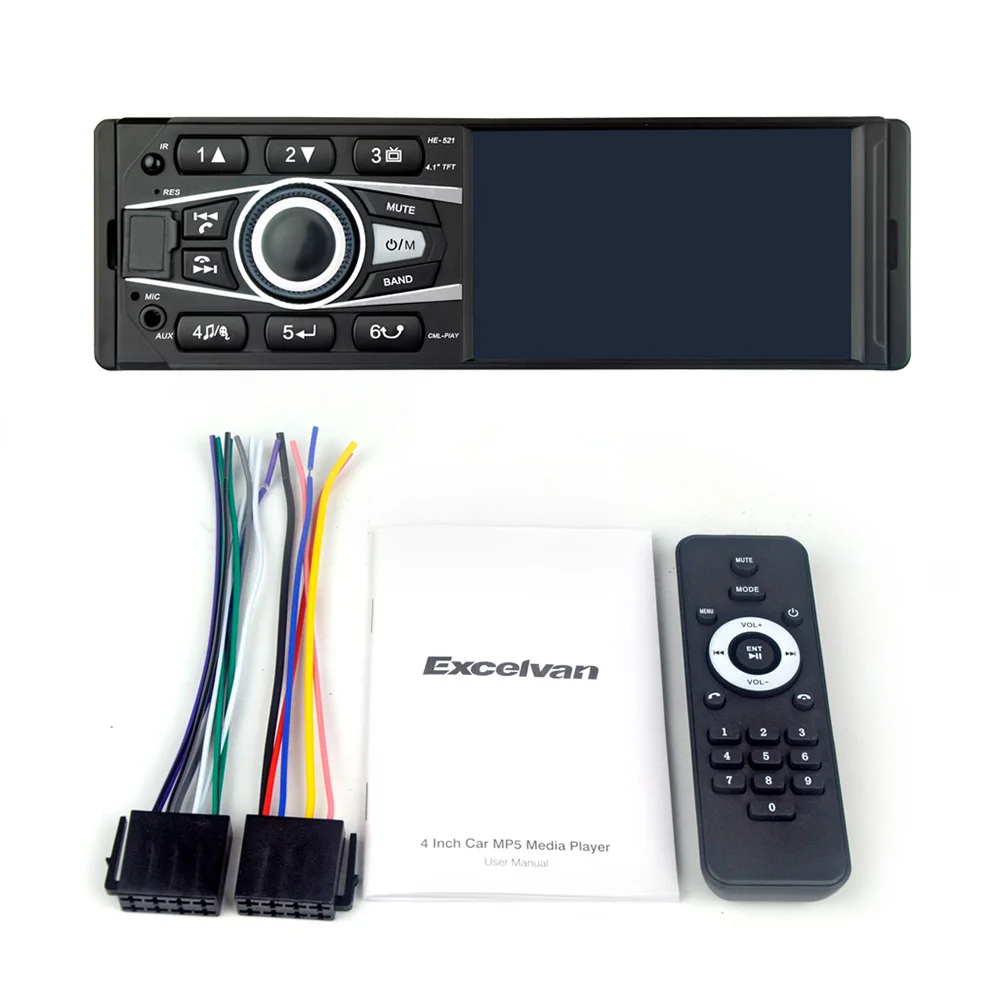 AIYIMA 4 1 &quot1 Din Bluetooth универсальный автомобильный MP5 плеер USB TF карта AUX FM радио MP4
