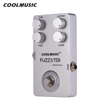 

COOL MUSIC C-FC1 Fuzzster Distortion Guitar Effect Pedal Bass Fuzz Pedal for Electric Guitars Alluminum Alloy Shell Silver
