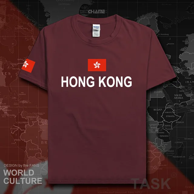 Hong Kong mens t shirts fashion 2017 gyms jerseys nations cotton t