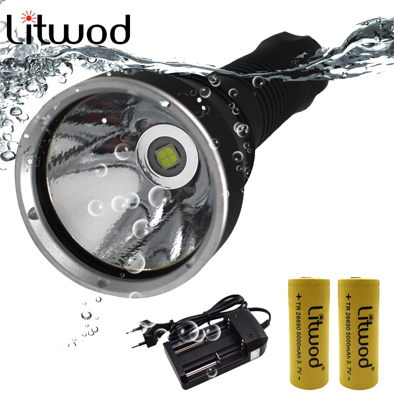 

Litwod Z20D88S CREE XHP70 4292 Lumens Diving For Flashlight Torch Dive torch 50M Underwater Waterproof Tactical led Lantern