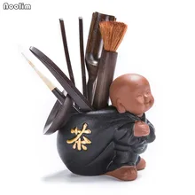 NOOLIM чайный набор кунг-фу чайная церемония чайные аксессуары набор посуды зажим иглы керамические банки чайная ложка ситечки шесть джентльменов