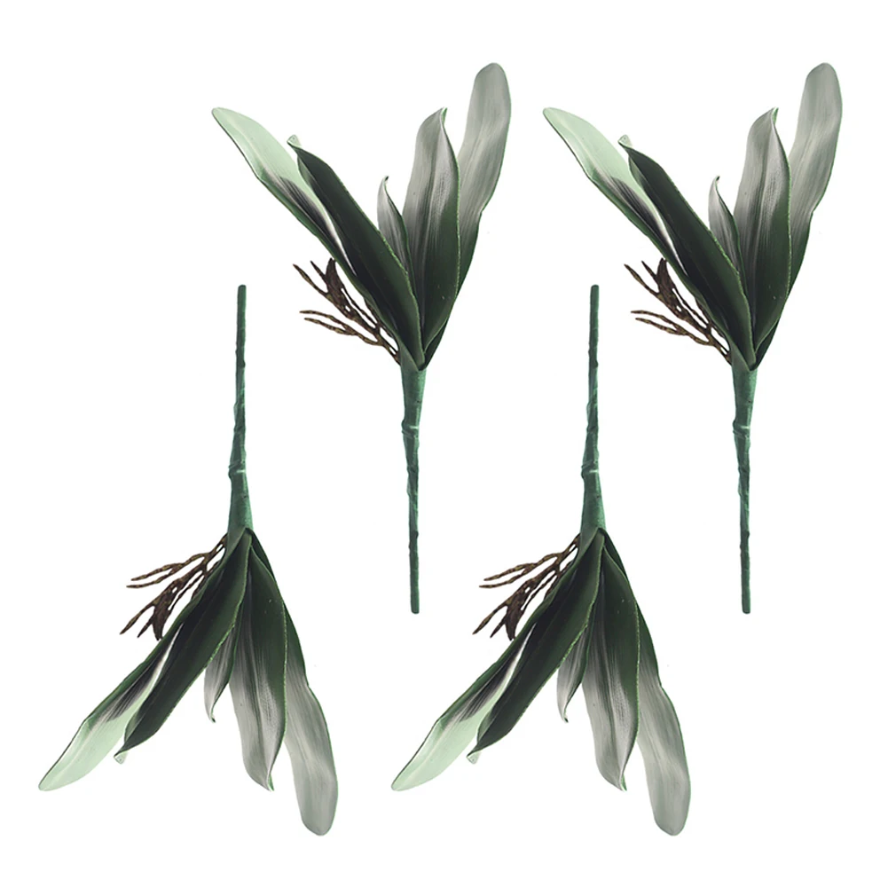 

Simulation Iris Leaves 4Pcs Green Artificial Plants For Diy Crafts Photography Props Home Ornament Green
